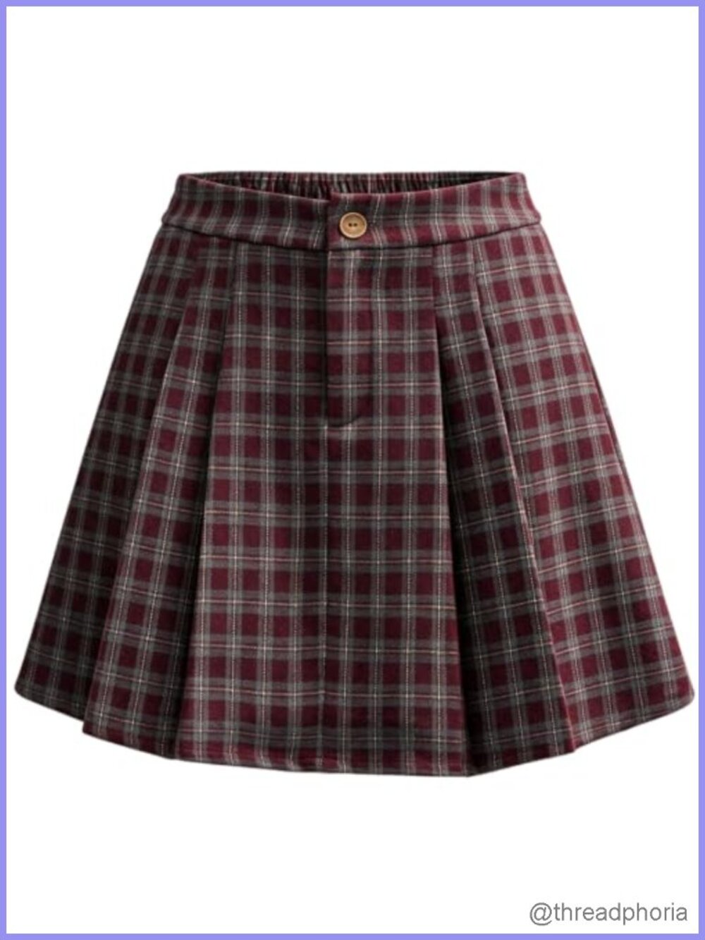 Women's High Waisted Plaid Pleated Skort with Shorts